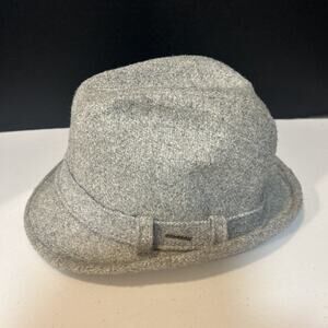 Vintage Fedora Hat Gray Wool Stetson Equalizer Tweed Large Size S Faint Spot